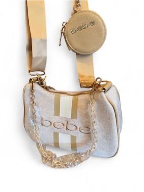 NWT bebe Metallic Gold Crossbody Bag with Coin Pouch